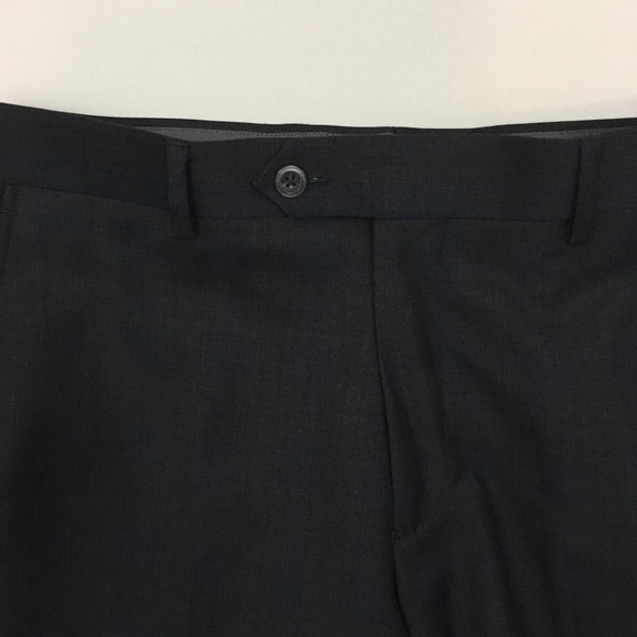 Tiglio mens suit 38s gray blue checks wool 2 piece nwt 2 button italy NWT ea0129 - Picture 7 of 8